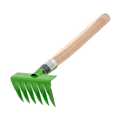 <61758> Грабли стальные, витые 6-зубые, 120х390мм, с/чер. Сибртех