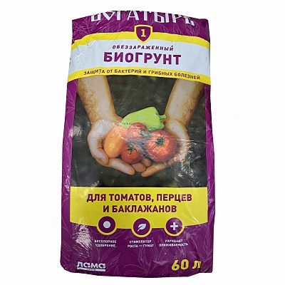 Грунт для томатов и перцев, баклажанов 60л Богатырь 3/45 Лама-торф