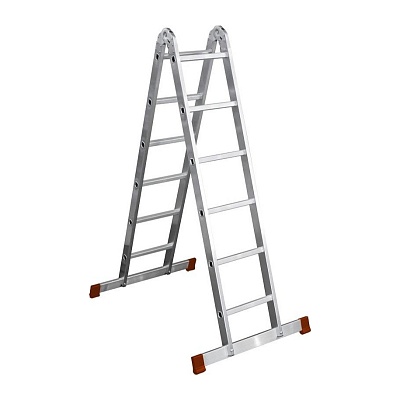 4726 Лестница алюминиевая шарнирная 2*6, Sarayli (1,64 /2,45 м)