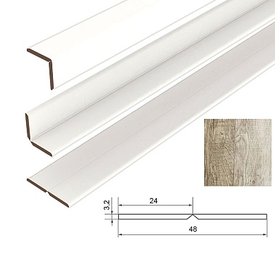 Уголок универсальный МДФ Дуб Крафт 25х25х2620