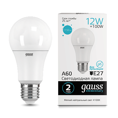 LD23222 Лампа Gauss LED Elementary 12W E27 4100K