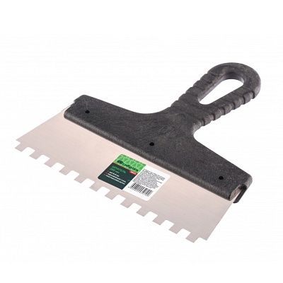 <85473> Шпатель из нерж. стали, 200 мм, зуб 8х8/СИБРТЕХ