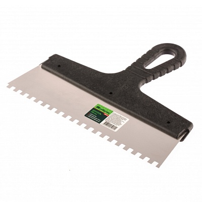 <85465> Шпатель из нерж. стали, 250 мм, зуб 6х6/СИБРТЕХ