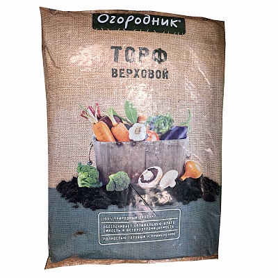 Торф верховой 9л Огородник