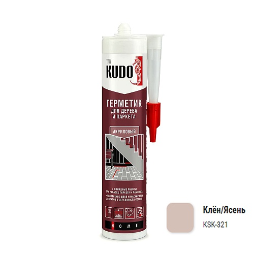 Герметик акриловый для дерева и паркета KUDO Клен/Ясень 280мл KSK-321