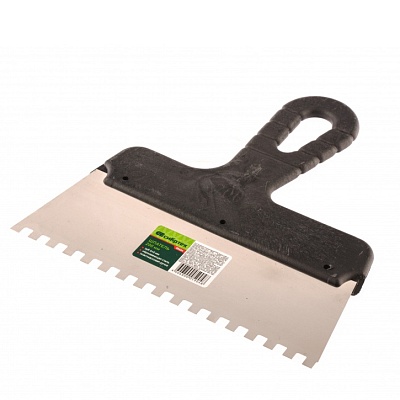 <85464> Шпатель из нерж. стали, 200 мм, зуб 6х6/СИБРТЕХ