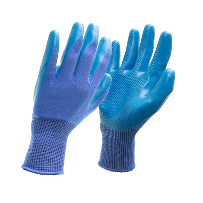 <7006111> Перчатки нейлон, со штампованным латексным покрытием 54г