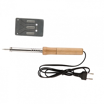 <913103> Паяльник с ручкой из дерева, 60Вт, 220В/ Sparta