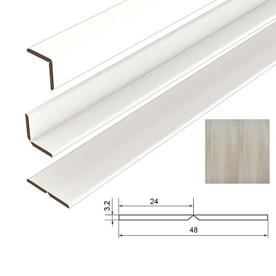 Угол универсальный МДФ СОЮЗ "Классик" Дуб Нордик 25х25х2600