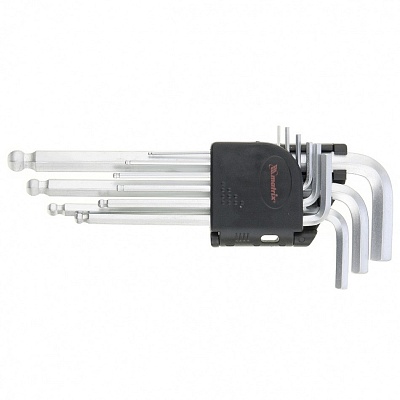 <11233> Ключи-шестигран. удл. "Matrix" 1.5-10мм с шаром 9шт.