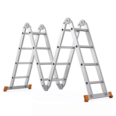4704 Лестница алюминиевая трансформер 4*4, Sarayli