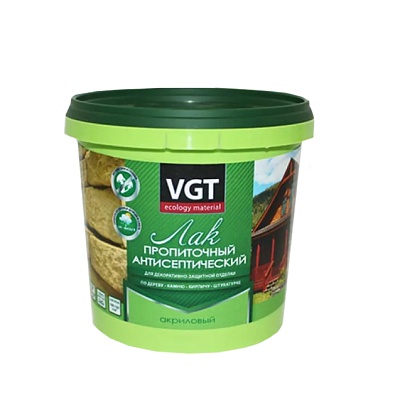 Лак VGT тик 0,9кг акрил. пропит. с антисепт.