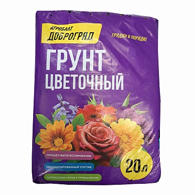Грунт д/цветов 20л Доброгряд  Агробалт