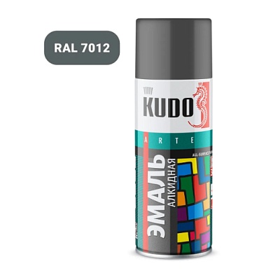 KU-1016 Эмаль унив. темно-серая 520 мл, KUDO