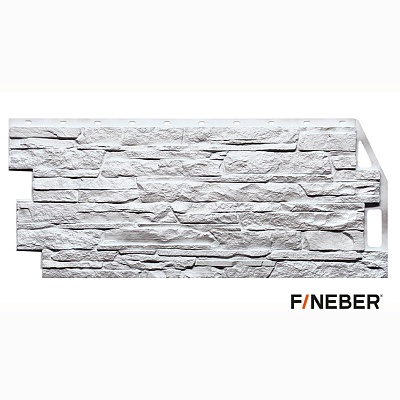 Фасадная панель FineBer Скала, мелованный белый 1090*460