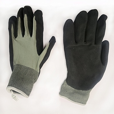 Перчатки нейлон СЕРЫЕ вспененное облитие