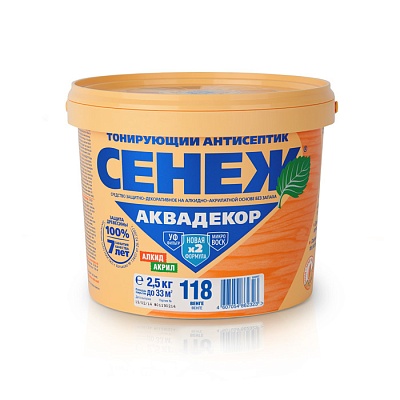 СЕНЕЖ АКВАДЕКОР - 2,5 КГ (Х2-118 ВЕНГЕ)
