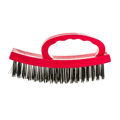 <74818> Щетка зачистная 4-х рядная, плоская, пласт. с рукояткой// Matrix