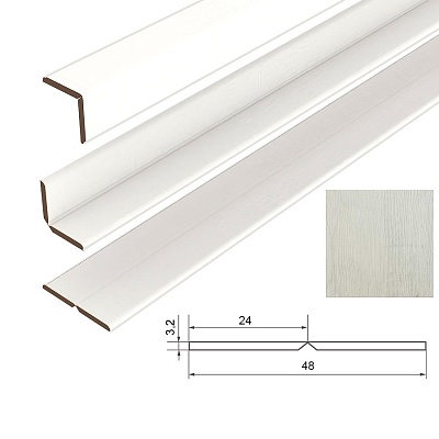 Уголок универсальный МДФ СОЮЗ "Медиум" Дуб Айвори 25х25х2600