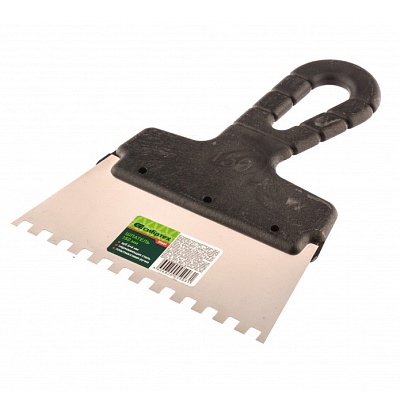 <85459> Шпатель из нерж. стали, 150 мм, зуб 6х6/СИБРТЕХ