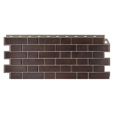 Фасайдинг Кирпич облицовочный 3D коричнево-черный (1045*440)