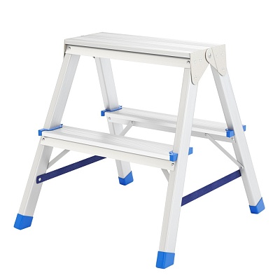 <97922> Стремянка двустор. 2-ступ алюм. СИБРТЕХ