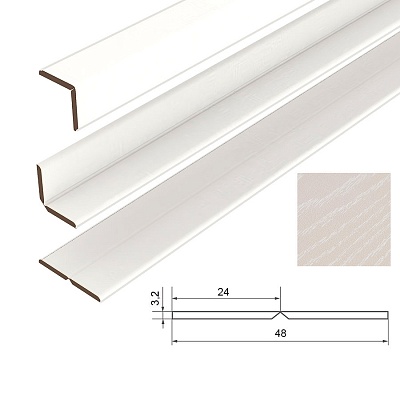 Уголок универсальный МДФ СОЮЗ "Классик" Ясень перламутр 25х25х2600