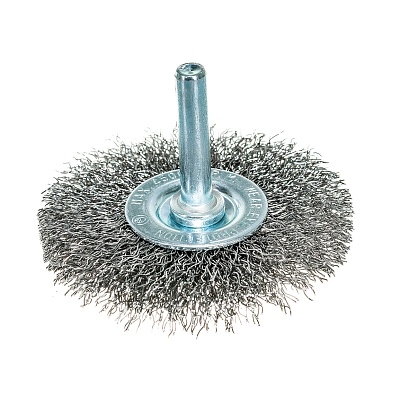 <744507> Щетка для дрели, 100 мм, плоская со шпилькой, витая