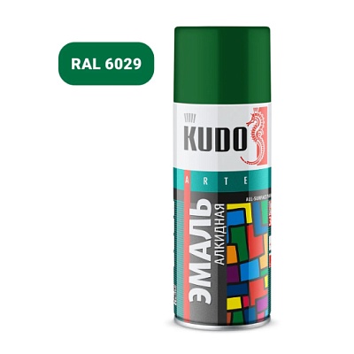 KU-10081 Эмаль унив. зелёная 520 мл, KUDO