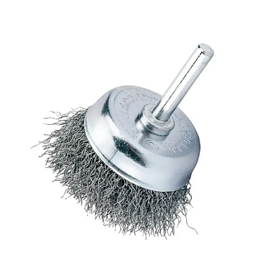 <744777> Щетка для дрели, 65 мм, "чаша" со шпилькой, витая п