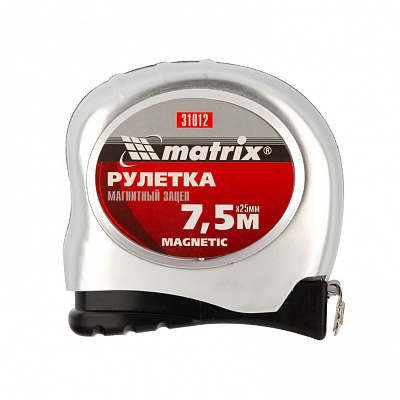<31012> Рулетка "Matrix" "Magnetic" 7,5мх25мм карманная