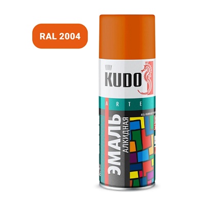 KU-1019 Эмаль унив. оранжевая 520 мл, KUDO