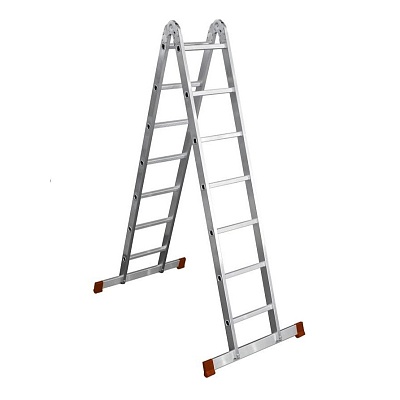 4727 Лестница алюминиевая шарнирная 2*7, Sarayli (1,90 /4,01 м)