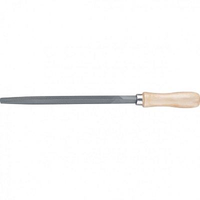 <16023> Напильник, 150 мм, трехгранный, деревянная ручка/СИБ