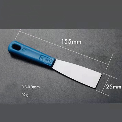 Шпатель из нерж. стали, 1", синяя пласт. ручка