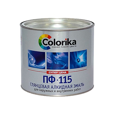 Эмаль ПФ-115 "Сolorika" голубая 1.8 кг
