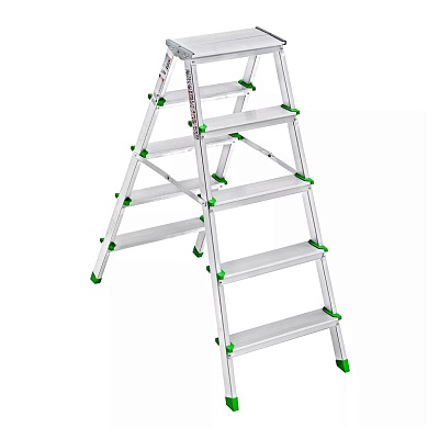 3105 Стремянка алюминиевая двусторонняя 5+5, Sarayli