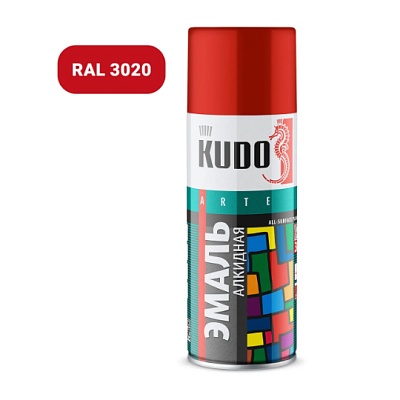 KU-1003 Эмаль унив. красная 520 мл, KUDO