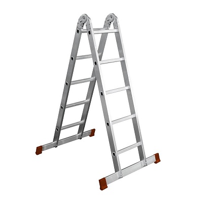 4725 Лестница алюминиевая шарнирная 2*5,  Sarayli (1,37 /2,89 м)