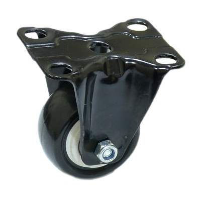 Колесо черн. рез.  неповорот.  63мм 4052065