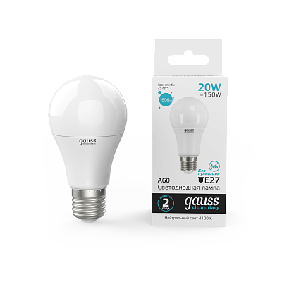 LD23229 Лампа Gauss LED Elementary 20W E27 4100K